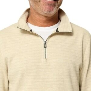 Dockers Men's Quarter Zip Beige Sizes S NWT
